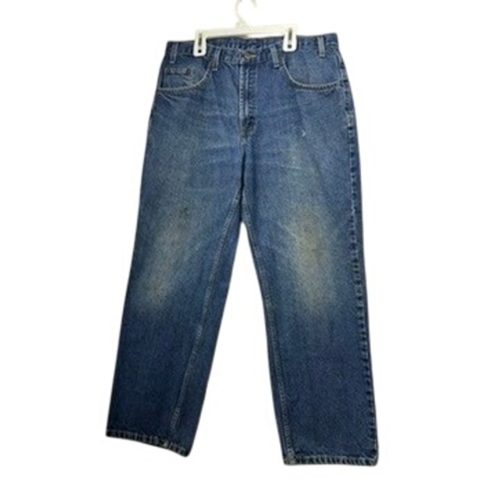 Rural King Mens Straight Leg Blue Denim Work Jeans 35x30 Medium Wash Denim
